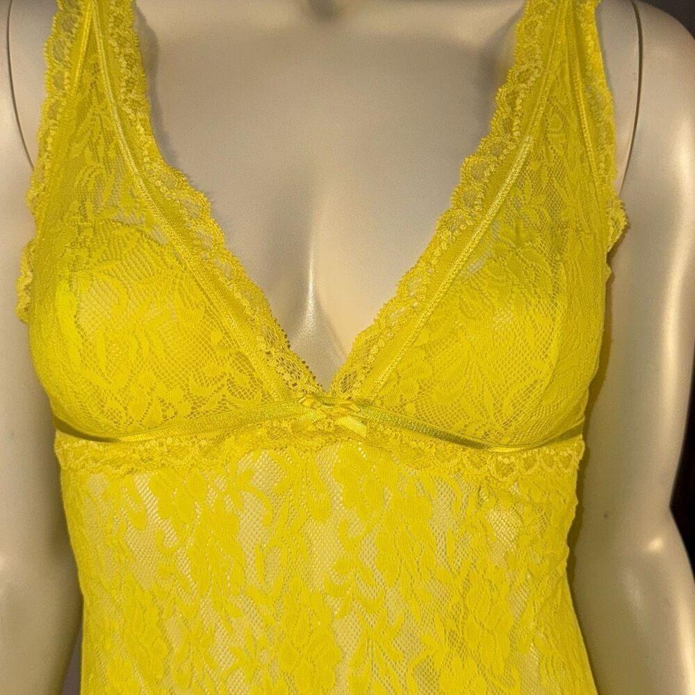 Victoria’s Secret Yellow Lace Slip Dress Size Large - Picture 5 of 14